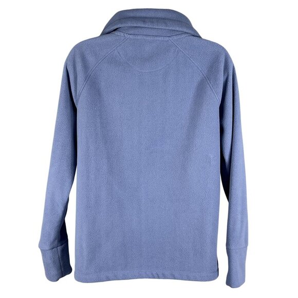 Calvin Klein Performance Women S Polar Fleece Jacket Baby Blue Full Zip SpellOut - Picture 3 of 15